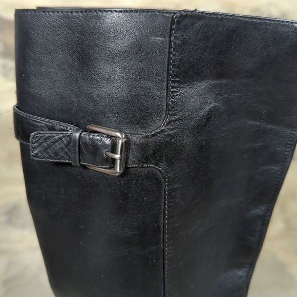 SAM Edelman black leather boots Patton size 7 riding - Picture 6 of 14